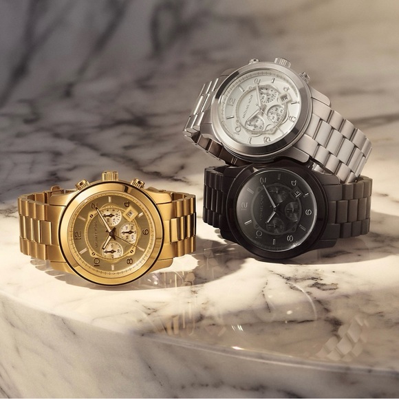 Michael Kors Oversized Runway Gold-Tone Watch - Picture 7 of 7